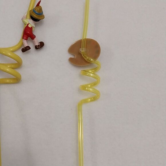 Vintage Pinocchio Applause Curly Swirl Straw And Art Disney #J105 - Picture 8 of 10
